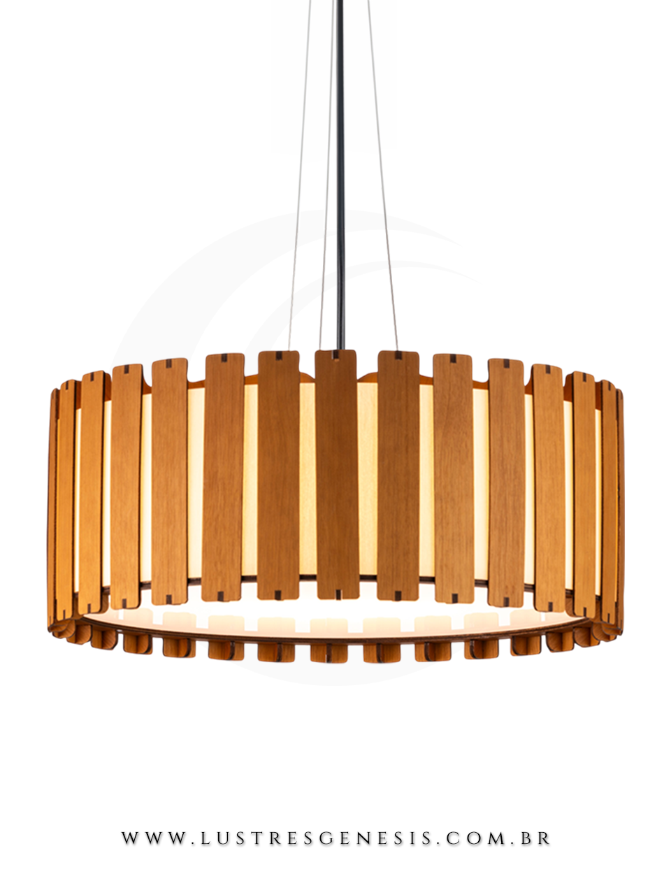 Luminaria Pendente de Madeira LMC649 4xE27 Ø61cm, Mesa Area Gourmet, Balcao de cozinha, Sala de Jantar, Cozinha